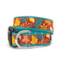 Burgundy Fall Leaf Dog Collar in burgundy, main product view