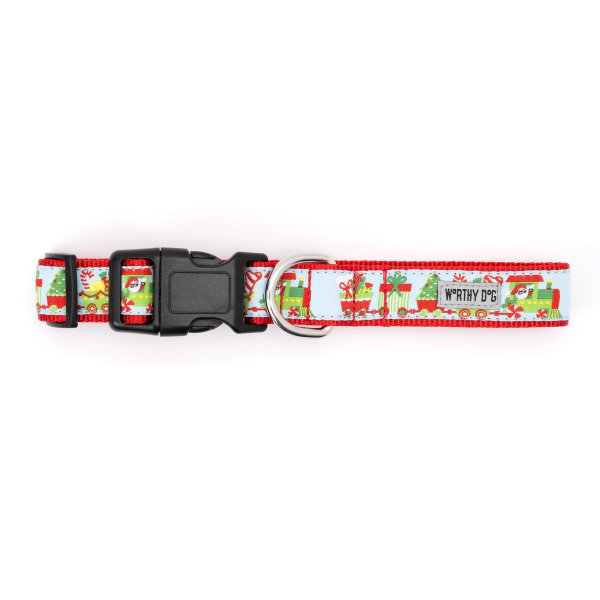 Toyland Train Dog Dog Collar – Blue, Sizes XS–XL