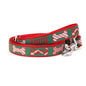 Festive Bones Dog Leash – Green, Sizes S, L