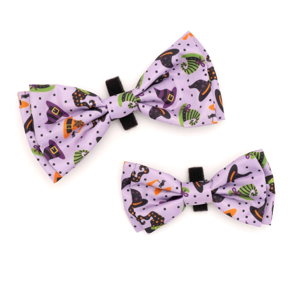 Bewitched Dog Bow Tie – Polyester, Purple, Sizes S, L