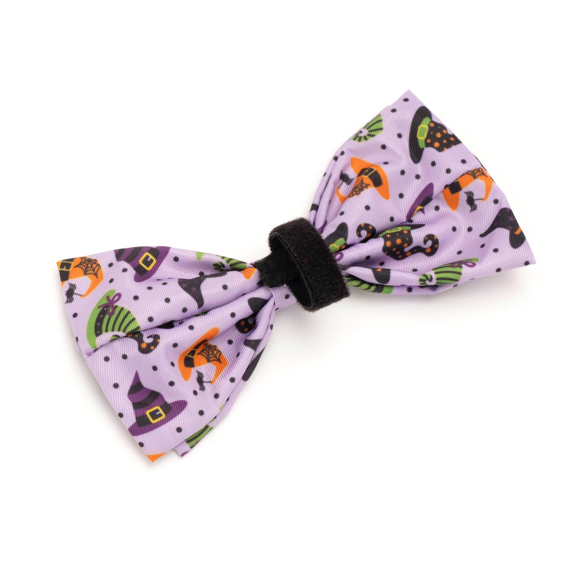 Bewitched Dog Bow Tie – Polyester, Purple, Sizes S, L