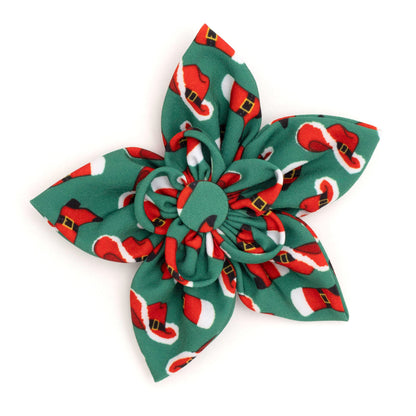 Cowboy Christmas Dog Flower – Polyester, Red, Sizes S, L