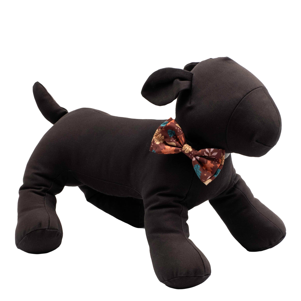 Falling Leaves Dog Bow Tie – Polyester, Burgundy, Sizes S, L