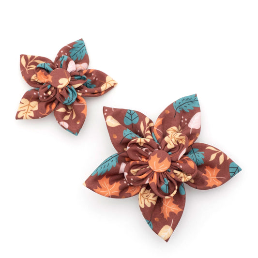 Falling Leaves Dog Flower – Polyester, Burgundy, Sizes S, L
