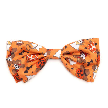 Howdyween Dog Bow Tie – Polyester, Orange, Sizes S, L