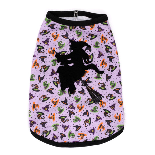 Bewitched Dog Tank Top – Polyester, Purple, Sizes XS–XXL