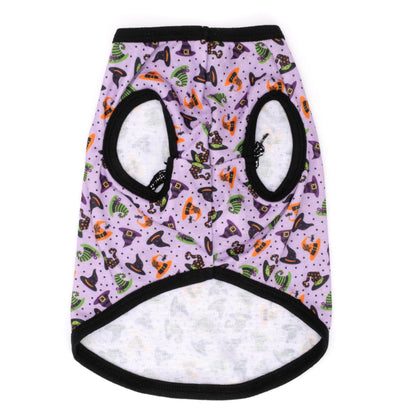 Bewitched Dog Tank Top – Polyester, Purple, Sizes XS–XXL