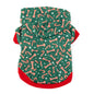 Candy Cane Dog Hoodie – Polyester, Green, Sizes XS–XXL