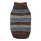 Tweed Stripe Turtleneck Dog Sweater – Polyester, Blue & Burgundy, Sizes XS–XXL