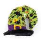 Lime Witch Hat Catnip Cat Toy, front view with black brim