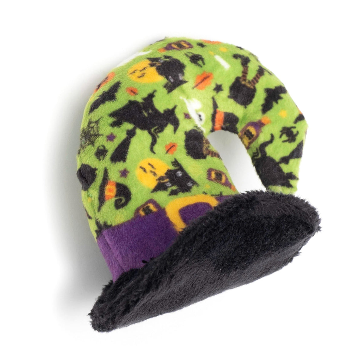 Lime Witch Hat Catnip Cat Toy, angled view