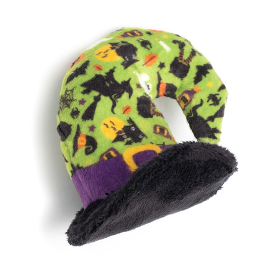 Lime Witch Hat Catnip Cat Toy, angled view