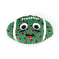 Green Football Catnip Cat Toy with Crinkle Sound, front view of football character