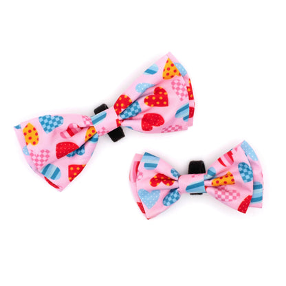 Love is Love Dog Bow Tie – Polyester, Pink, Sizes S, L