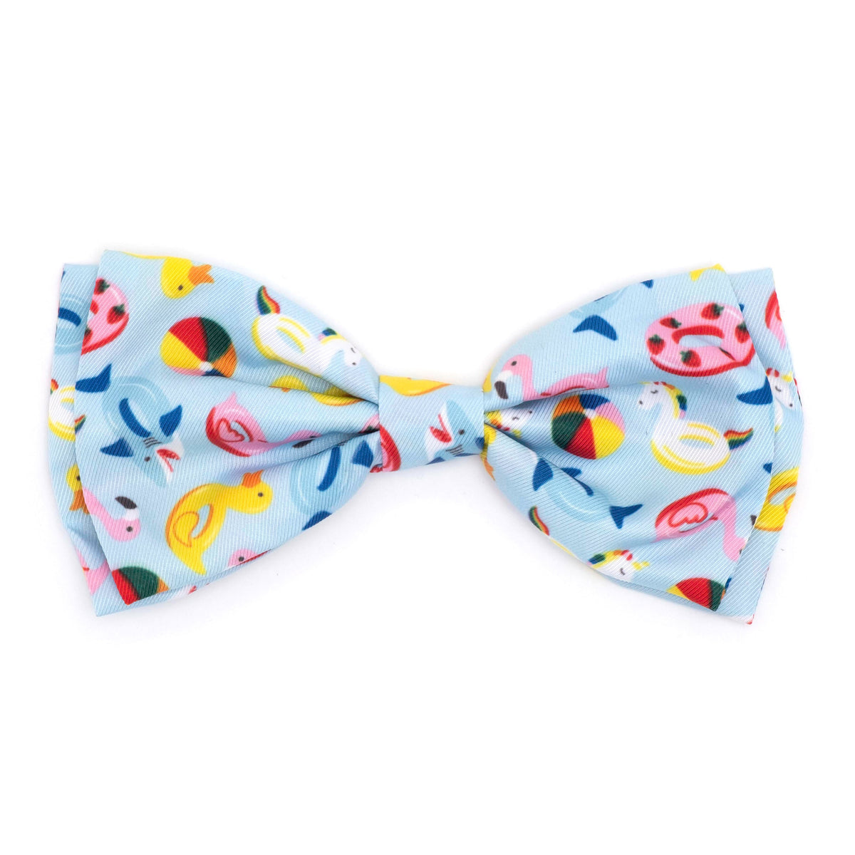 Pool Party Dog Bow Tie – Polyester, Blue, Sizes S, L