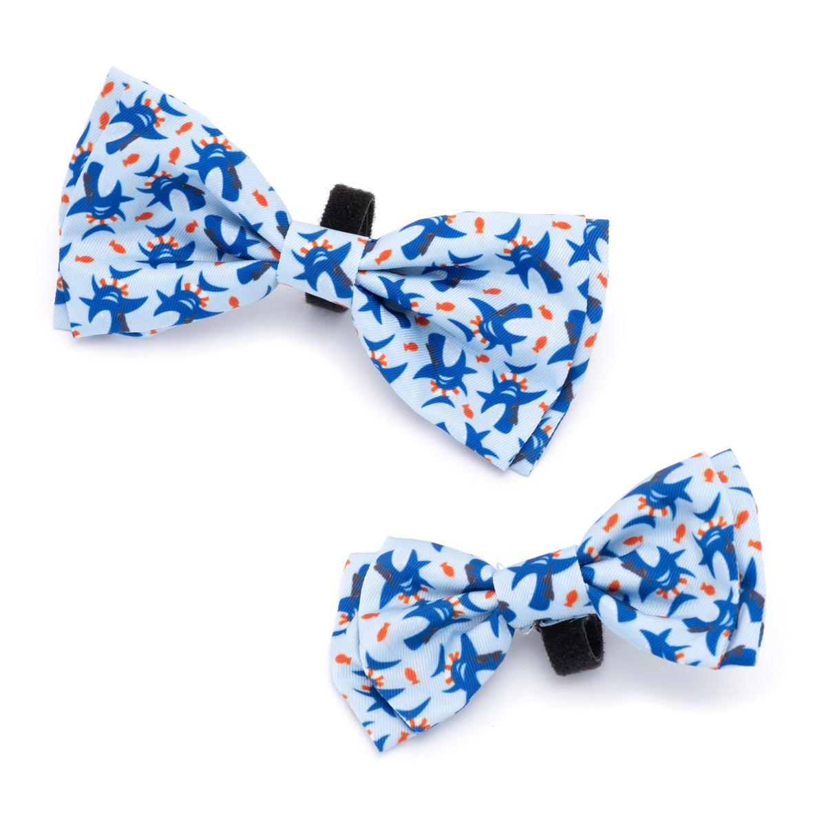Sharkuterie Dog Bow Tie – Polyester, Blue, Sizes S, L