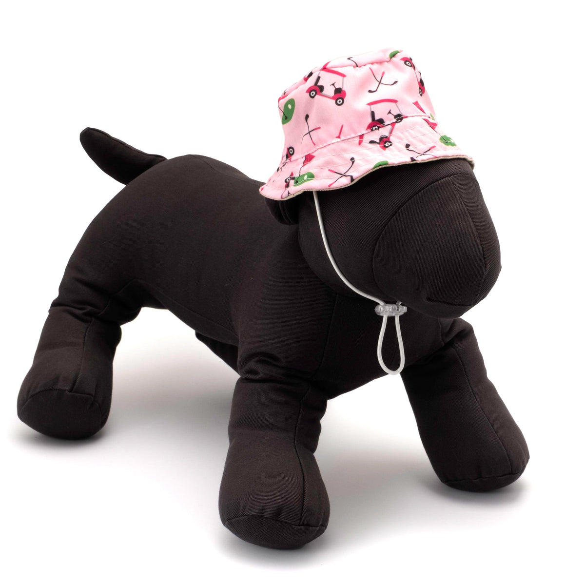 Golf Bucket Dog Hat – Polyester, Green & Pink, Sizes S–XL