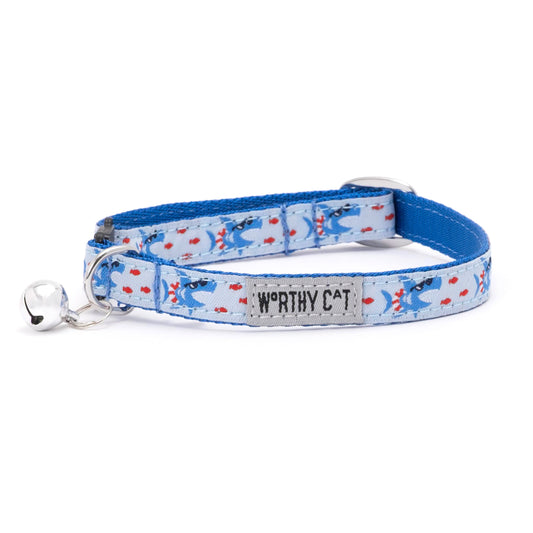 Sharkuterie Cat Collar – Blue, Size One Size