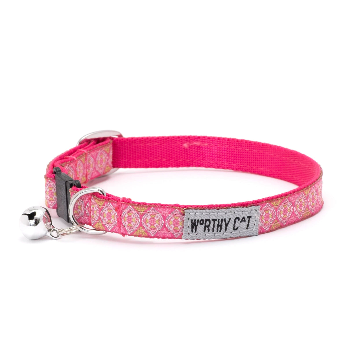 Medallion Cat Collar – Blue & Pink, Size One Size