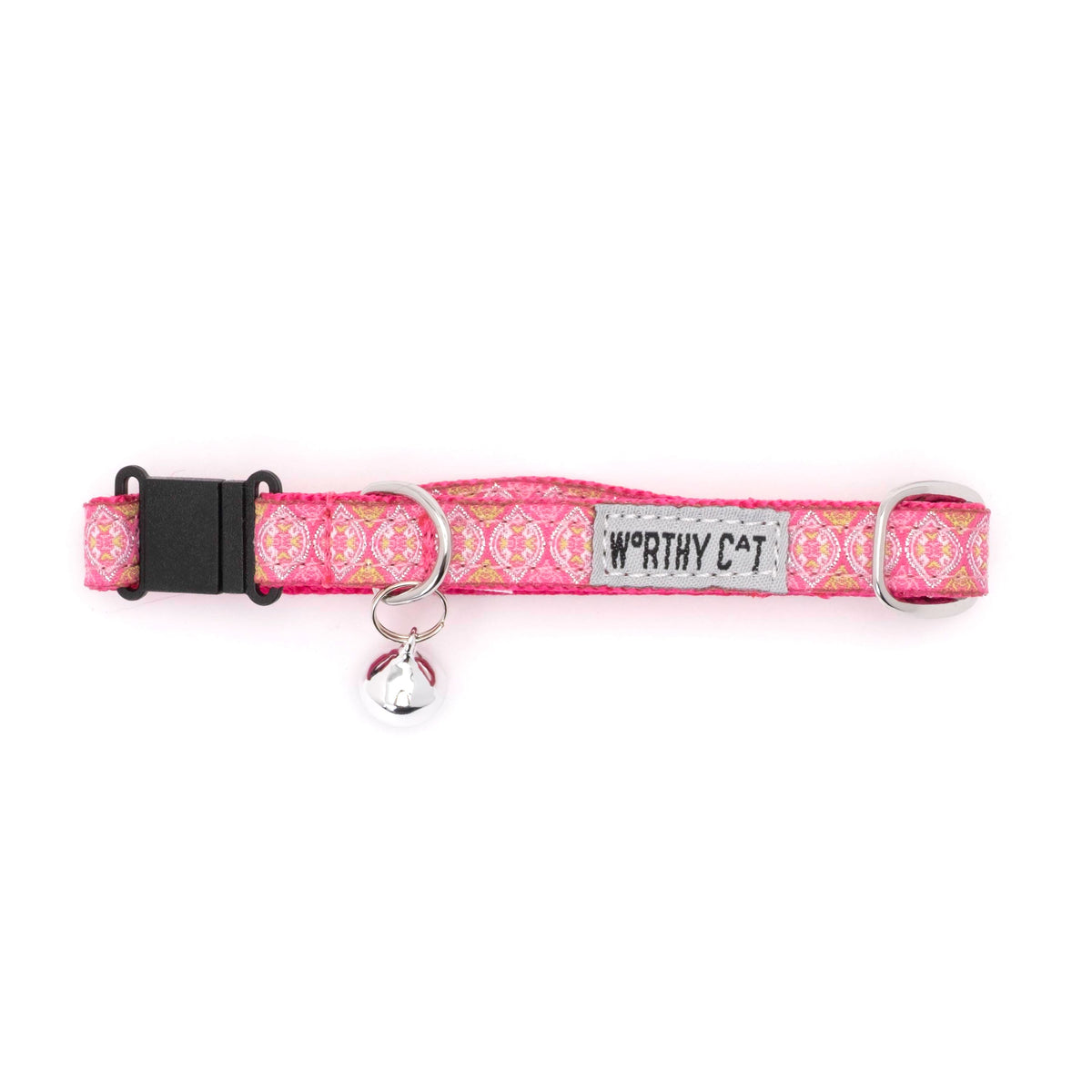 Medallion Cat Collar – Blue & Pink, Size One Size
