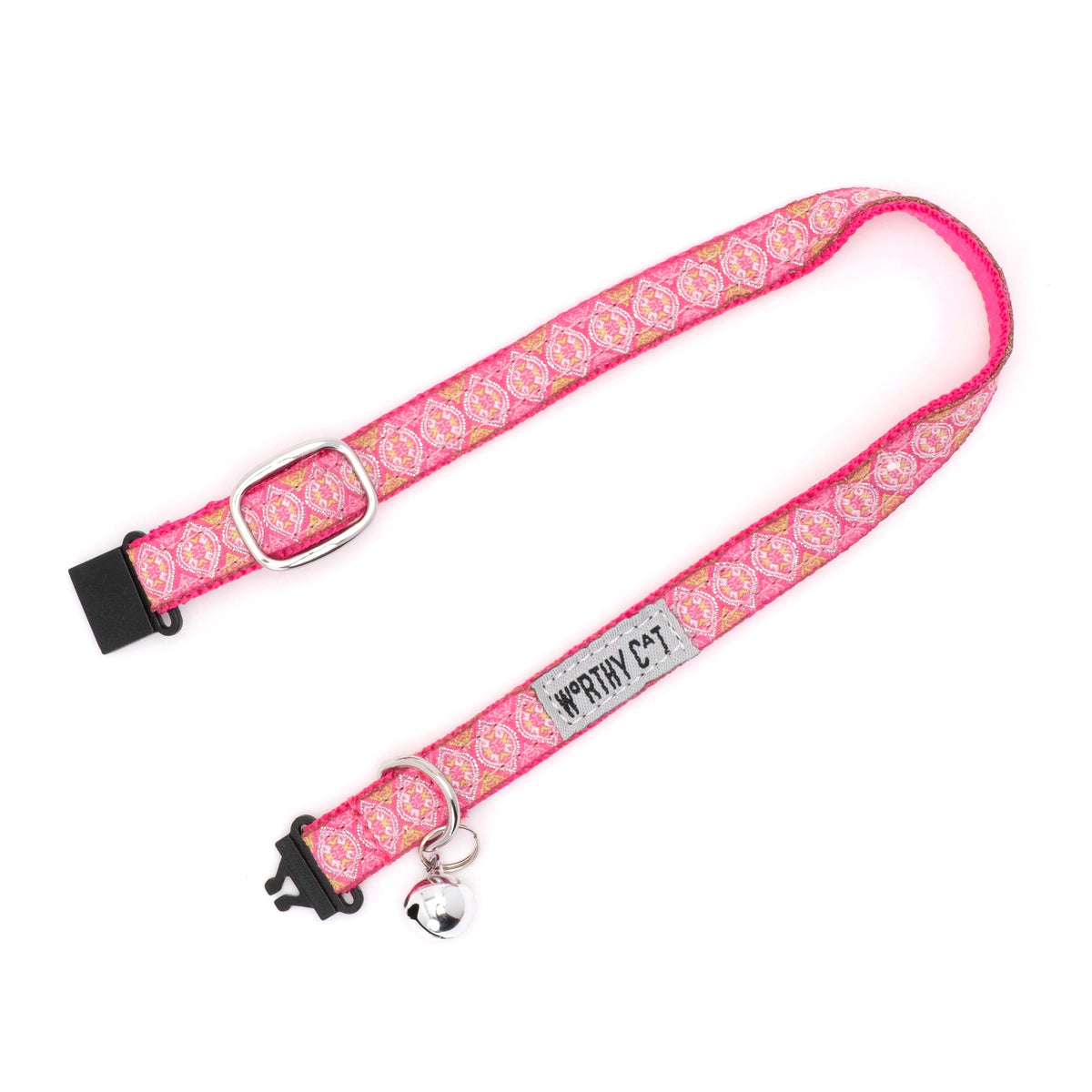 Medallion Cat Collar – Blue & Pink, Size One Size