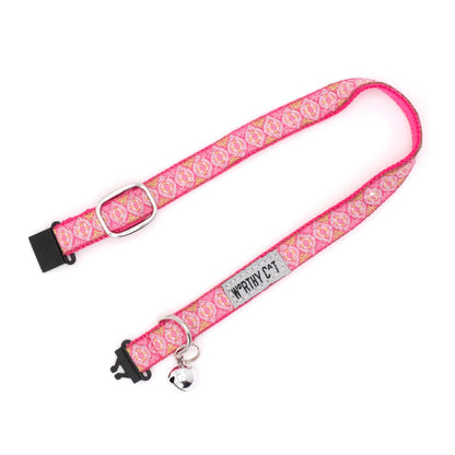 Medallion Cat Collar – Blue & Pink, Size One Size