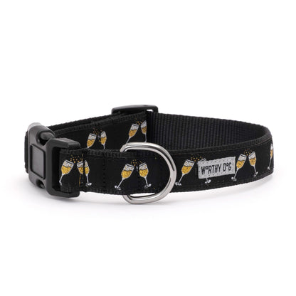 Celebration Dog Dog Collar – Black, Sizes XS–XL