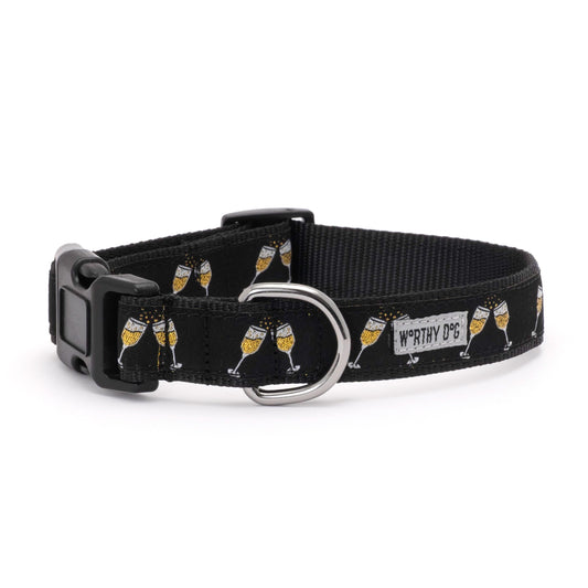 Celebration Dog Dog Collar – Black, Sizes XS–XL