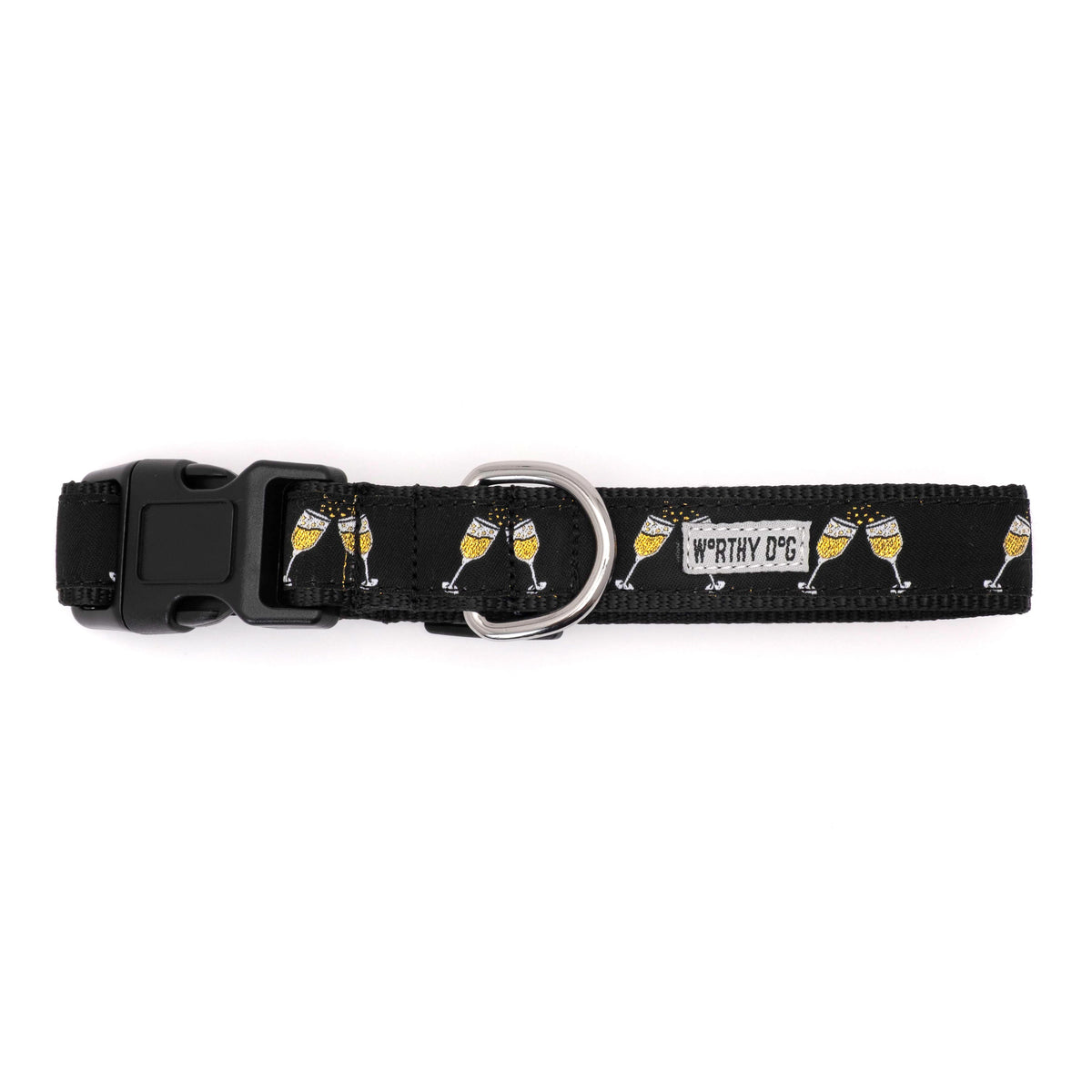 Celebration Dog Dog Collar – Black, Sizes XS–XL