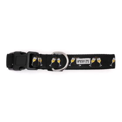 Celebration Dog Dog Collar – Black, Sizes XS–XL