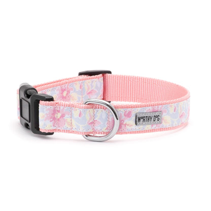 Fancy Floral Dog Dog Collar – Blue, Sizes XS–XL