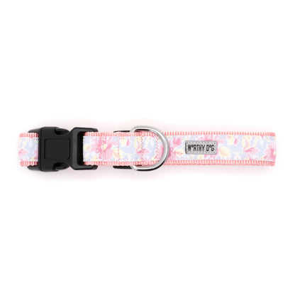 Fancy Floral Dog Dog Collar – Blue, Sizes XS–XL