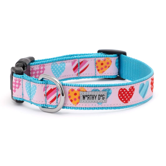 Love is Love Dog Dog Collar – Pink, Sizes XS–XL