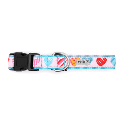 Love is Love Dog Dog Collar – Pink, Sizes XS–XL