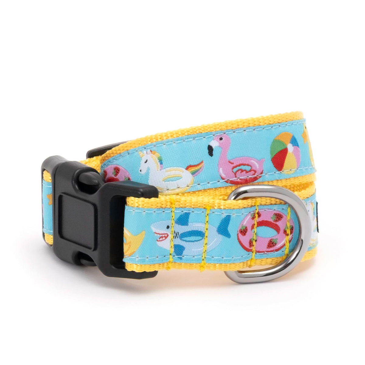 Pool Party Dog Dog Collar – Turquoise, Sizes XS–XL
