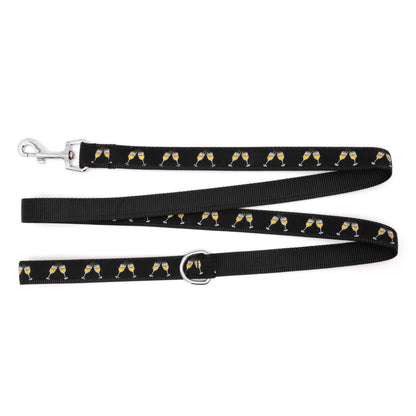 Celebration Dog Leash – Black, Sizes S, L
