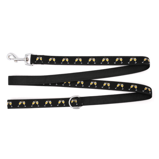 Celebration Dog Leash – Black, Sizes S, L