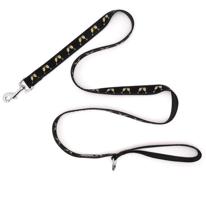 Celebration Dog Leash – Black, Sizes S, L