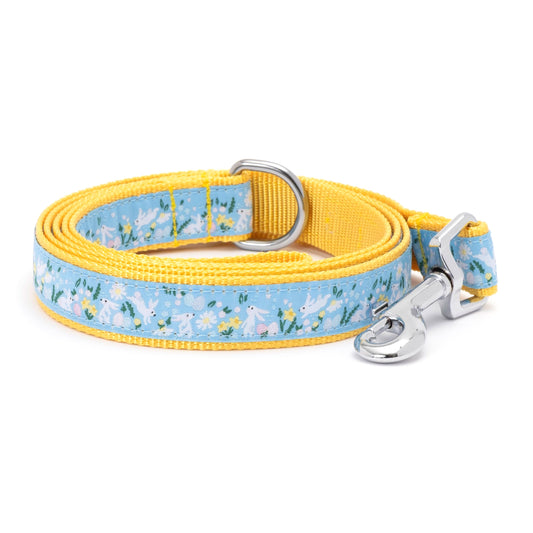 Bunnies & Flowers Dog Leash – Blue, Sizes S, L