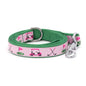 Golf Pattern Nylon Dog Leash — coiled pink option