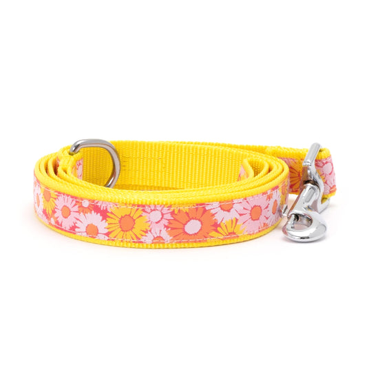 Preppy Floral Dog Leash – Pink, Sizes S, L