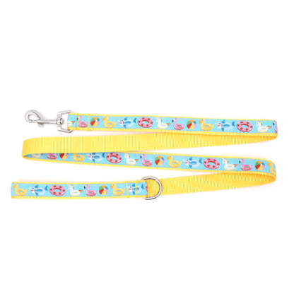 Pool Party Dog Leash – Turquoise, Sizes S, L