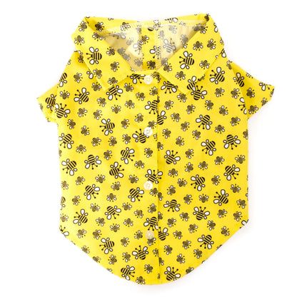 Bzzz! Dog Shirt – Polyester, Yellow, Sizes XS–XXL