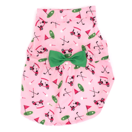 Golf Dog Dress – Polyester, Pink, Sizes XS–XXL