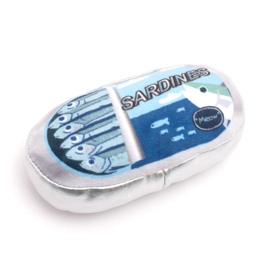 Sardine Tin Catnip Cat Toy, angled view