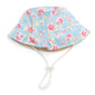 Fancy Floral Bucket Dog Hat – Polyester, Yellow & Blue, Sizes S–XL