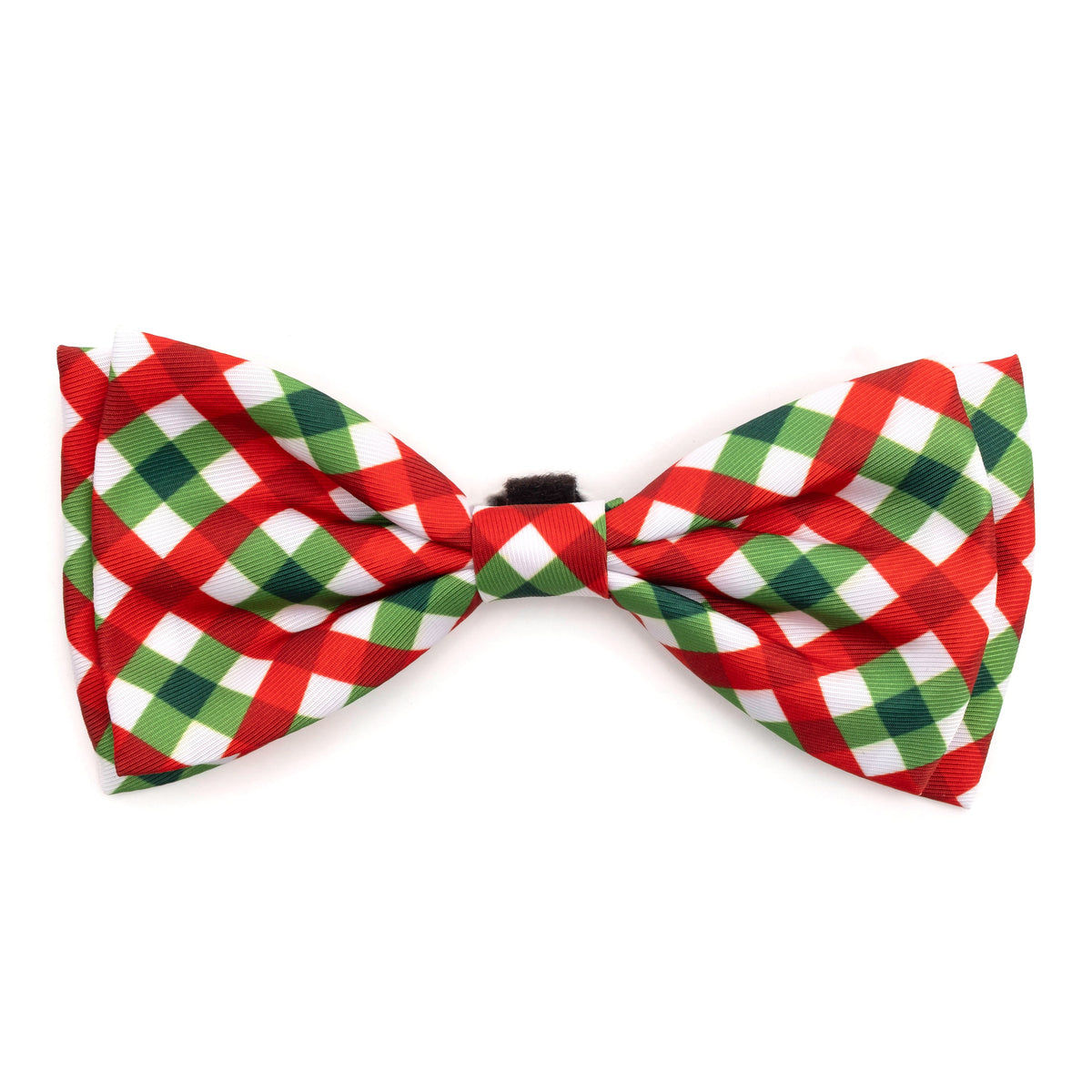 Yuletide Check Dog Bow Tie – Polyester, Red/Green, Sizes S, L