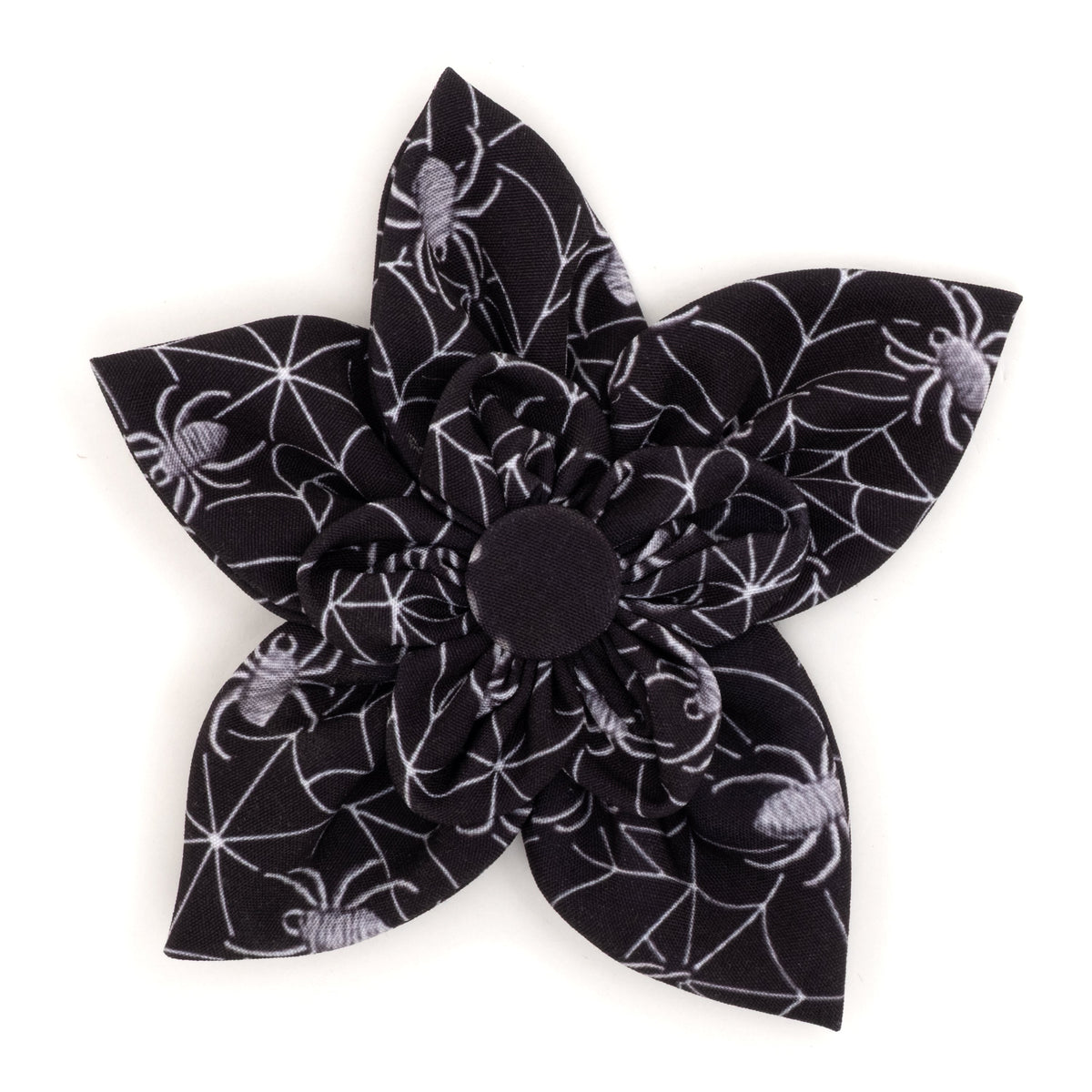 Creepy Crawler Dog Flower – Polyester, Black, Sizes S, L