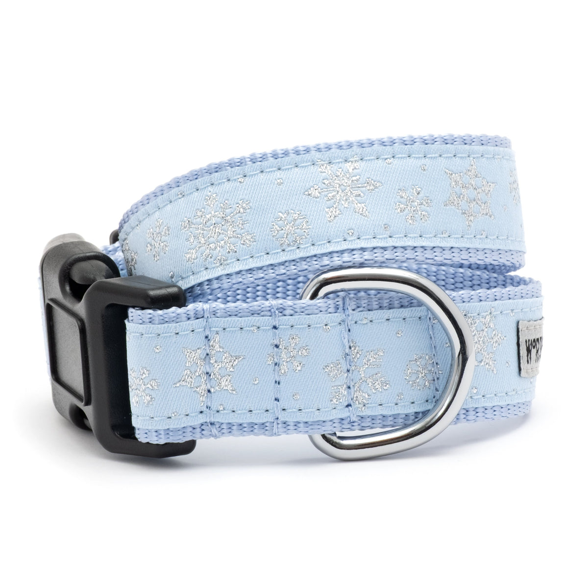 Let It Snow Dog Dog Collar – Blue & Pink, Sizes XS–XL