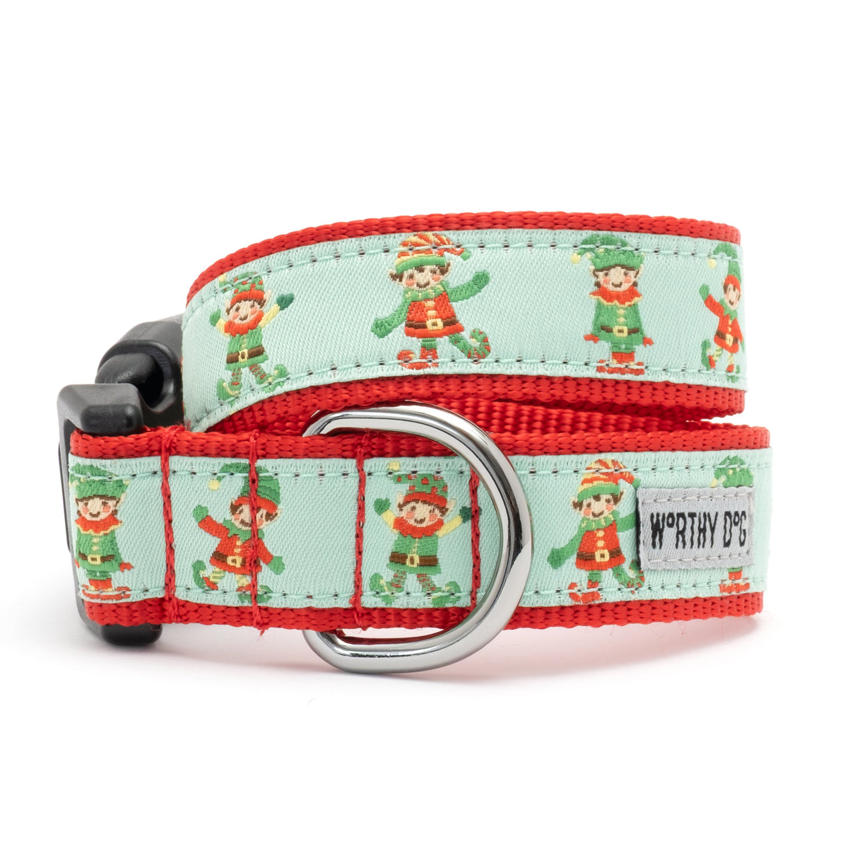 Santa's Lil' Elfer Dog Dog Collar – Green, Sizes XS–XL